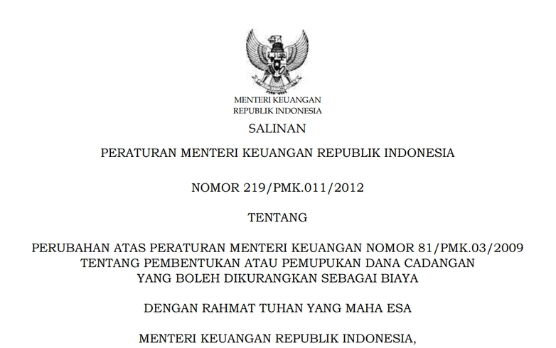 Mengulas PMK 219/2012 Daftar Tarif Cadangan Piutang Tak Tertagih yang Boleh Dibebankan
