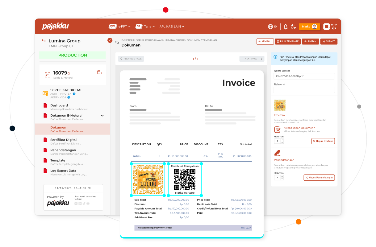 e-Meterai dan Tanda Tangan Digital